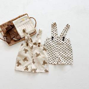 Nouvel ensemble de vêtements d'été 2022 pour bébé avec imprimé ours, combinaison à manches courtes pour nourrisson, tenue de dessin animé pour bébé garçon, ensemble de t-shirt pour bébé fille - Product Image 3