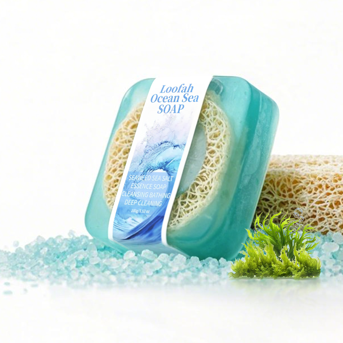 Natural Organic Handmade Loofah Olive Oil Exfoliating Soap