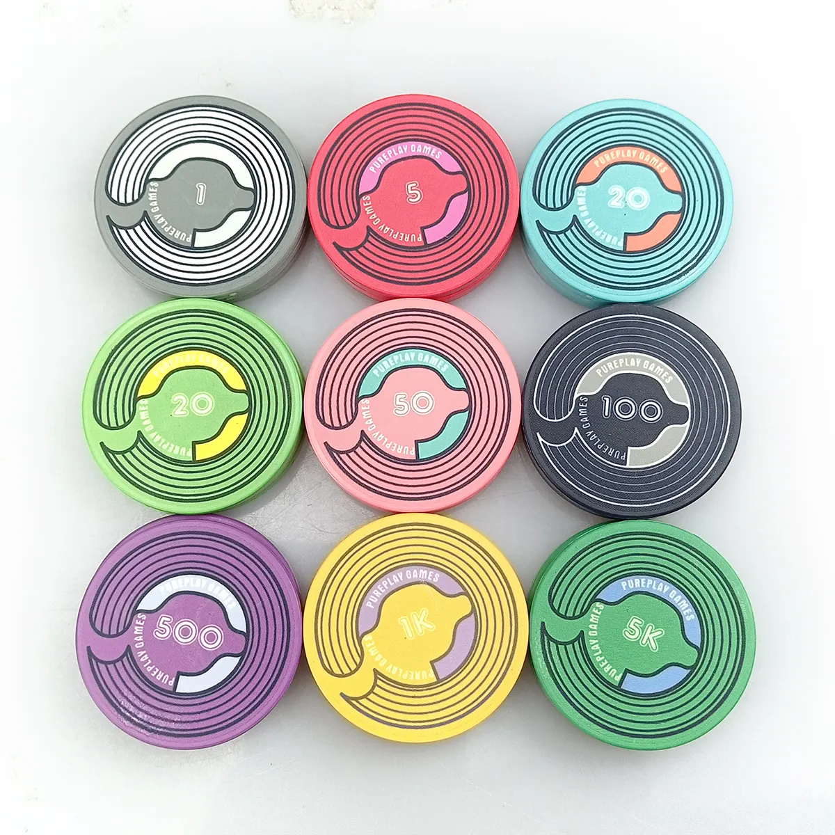 무료 디자인 무료 샘플 10g 세라믹 부지깽이 칩 색깔 초점 Chps 종파에 궁극적인