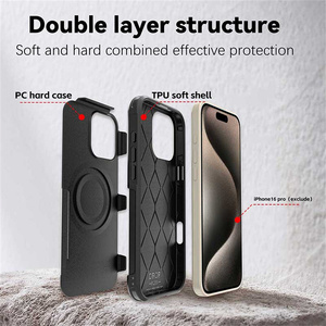 Funda Protectora Resistente a Impactos para iPhone 15 Pro Max, con Carga Inalámbrica, TPU + PC, para iPhone 12, 16, 17 - Product Image 3