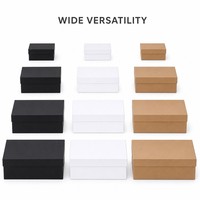 Boîte cadeau rigide personnalisée en carton noir, blanc, marron pour chaussures, vêtements, bijoux, emballage cadeau