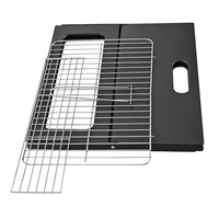 Barbecue portable pliable moderne de type X en acier inoxydable 304 avec revêtement en émail de porcelaine, petit modèle, pour camping et randonnée