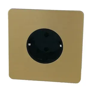 Enchufe de pared de acero de 230v, 1 orificio, para casa inteligente, UE, nuevo