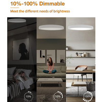 Plafonnier LED rond monté en surface sélectionnable mince et dimmable 5 CCT 24w 32w