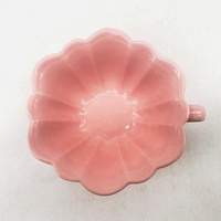 Tasse à café soucoupe en céramique design fleur pétale rose Ins logo personnalisé ensemble cadeau personnel pour les filles pour lait chaud eau boissons chaudes