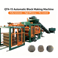Machine à fabriquer des blocs hydrauliques QT4-15 à vendre en République dominicaine, ligne de production de briques creuses et pleines en béton