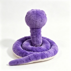 Peluche de serpiente morada enrollada personalizada, juguete de peluche de reptil, lindo peluche de serpiente, peluche de serpiente morada, animal de peluche de serpiente - Product Image 3