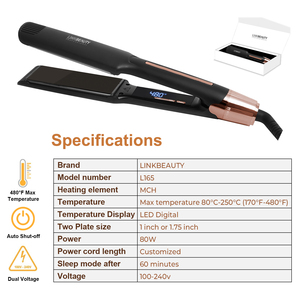 Plancha <span class=keywords><strong>de</strong></span> Pelo LinkBeauty <span class=keywords><strong>de</strong></span> Titanio <span class=keywords><strong>de</strong></span> 1.75 Pulgadas <span class=keywords><strong>de</strong></span> Ancho, Deslizamiento Suave, Sin Enredos, en Existencia - Product Image 5