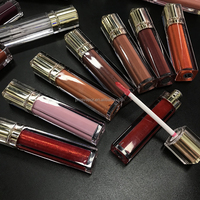 Tubes liquides en gros, pigments de luxe, verre de couleur changeante, brillant à lèvres, marque privée, base rose, vente en gros