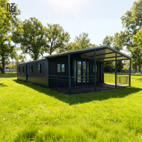 Maison conteneur préfabriquée de 40 pieds, mini-maison mobile prête à être expédiée, module de bureau modulaire pour hôtel et bâtiment résidentiel