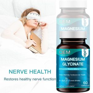 Private Label <span class=keywords><strong>Magnesio</strong></span> Glicinato Cápsulas Alta Absorción Quelado Mineral Sueño Relajación Muscular Energía 60 Cápsulas - Product Image 4