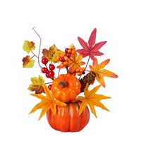 Décorations d'Halloween en feuilles d'érable et citrouilles artificielles, ornements réutilisables en mousse, très demandés pour la récolte d'automne
