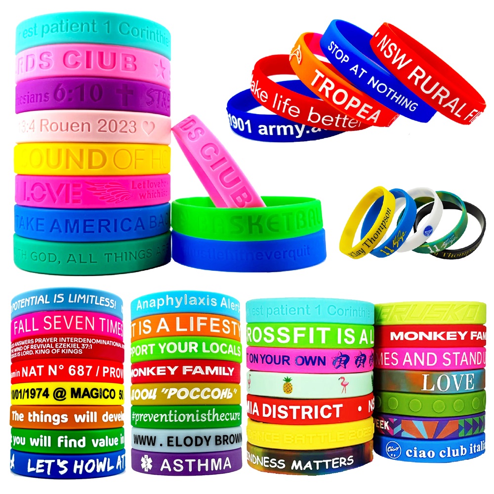 Bracelet en silicone personnalisé avec logo en gros pour événements et fêtes