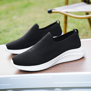 Chaussures de sport tendance pour hommes grandes tailles, semelle MD, tige en maille respirante, design à lacets souples pour la marche printemps-été - Product Image 3