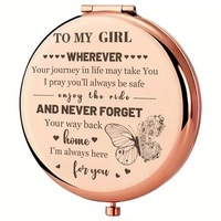 Miroir de poche de maquillage pliable en métal portable de voyage avec logo personnalisé petit miroir cosmétique grossissant personnalisé pour femmes filles