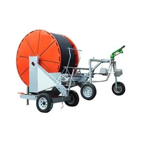 移动式喷淋灌溉机/洒水软管卷盘灌溉系统带雨枪行驶