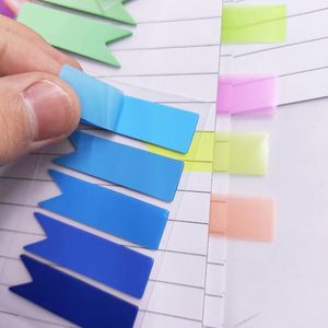 <b>Cute</b> 100sheets Flag-Shaped Sticky Note Tabs Assorted Colors Removable Adhesive Page Markers <b>Notebook</b> Office School Organization - Product Image 3