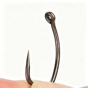50 pièces par boîte <span class=keywords><strong>Hirisi</strong></span> Hameçons de pêche à la carpe sans ardillon en acier à haute teneur en carbone, tige courbée, accessoires pour la pêche à la carpe 8030 - Product Image 4