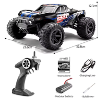 Voiture tout-terrain télécommandée 4x4 de qualité hobby 1/14, haute vitesse, résistante aux éclaboussures, ESC 30A, suspension indépendante, coque en PVC, camion RC 2.4G