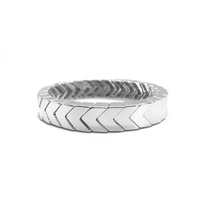 Or Argent Plaqué Perles Ajustable Carreaux Flèche <span class=keywords><strong>Bracelet</strong></span> <span class=keywords><strong>Bracelet</strong></span> Pour Les Femmes - Product Image 2
