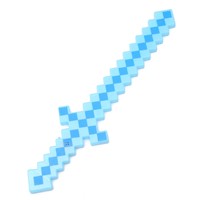 Nouveau sabre laser LED au design créatif, jouet lumineux en plastique, mosaïque Minecraft, épées clignotantes avec son