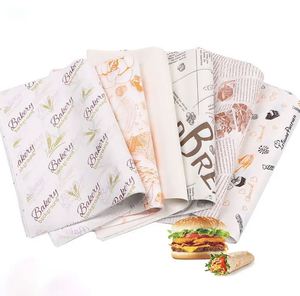 กระดาษกันไขมันพิมพ์ลายตามสั่งสำหรับห่ออาหารแซนด์วิชเบอร์เกอร์ - Product Image 3