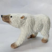 Décoration en bois de panda écologique gravée sur mesure, animaux en bois massif sculptés à la main avec couleur et logo personnalisés