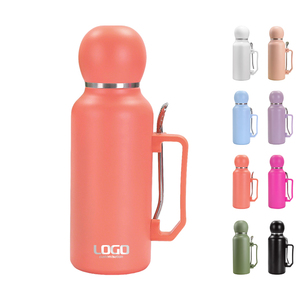Frasco de vacío con aislamiento de acero inoxidable <span class=keywords><strong>Yerba</strong></span> <span class=keywords><strong>Mate</strong></span> de 1300ml personalizado, taza Universal con tapa y cuchara Bombilla, botellas de agua reutilizables - Product Image 6