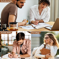 Coffret Cadeau Carnet en Cuir PU Marron Rigide avec Boucle pour Stylo et Fermeture à Pression, Boîte Cadeau de Papeterie avec Stylo pour Hommes d'Affaires