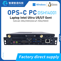 OPS-Modul mit Intel U5 U7 Prozessor, 8GB DDR5 RAM, 256GB SSD, Asiatische Größe, Quad 4K Display OPS Mini-PC für Interaktive Whiteboards