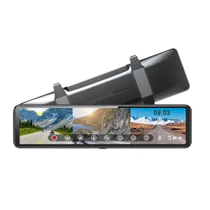 11'' voice control camera 2.5K GPS navigation mirror DVR FM transimit With Car paly APP