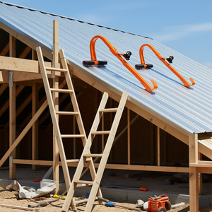 Plataforma de Trabajo en Forma de T de Acero con Capacidad de Carga de 500 kg, Gancho para Techo, Estabilizador y Barandillas para Uso en Construcción - Product Image 2