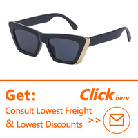 Meilleures ventes, vente en gros, lunettes de soleil UV400 colorées, verres oeil de chat, lunettes de soleil tendance pour femmes