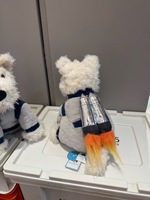 Peluche Astronaute West Highland White Terrier, Chien Westie Moelleux avec Sac à Dos Fusée pour Enfants