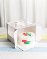 Boîte à biscuits en quantité minimale de commande directement inférieure de l'usine ECO Boîtes à gâteaux d'anniversaire d'emballage alimentaire convivial avec fabricant de fenêtre personnaliser blanc