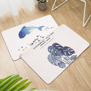 แผ่นรองอาบน้ำดินไดอะตอมเมียร์แบบนุ่ม รูปทรงสี่เหลี่ยมผืนผ้า ลายการ์ตูน ซึมซับน้ำได้ดี กันลื่น แห้งเร็ว สำหรับห้องน้ำ - Product Image 5