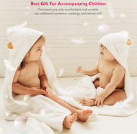 Wholesale Ultra Absorbent Children Bath Washcloth Towel Durable Organic Fiber Hooded Kids Towel for Boys Girls