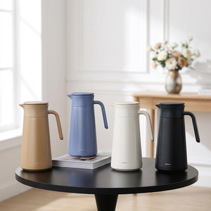 PINKAH NOUVEAU <span class=keywords><strong>Théière</strong></span> isotherme en acier inoxydable 1,4 L avec <span class=keywords><strong>infuseur</strong></span>, Carafe à café à double paroi sous vide avec séparation du thé pour la maison et le bureau - Product Image 1