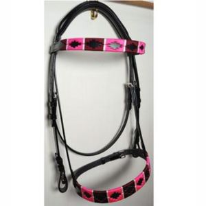 Bridon en cuir véritable fait main, confortable, avec rênes, pour l'équitation en trail et les compétitions de course. - Product Image 1