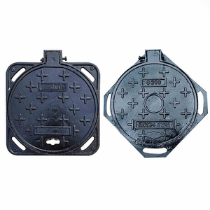 Couvercle de regard carré/rectangulaire en fonte ductile robuste EN 124, moulé au sable, avec cadres, certifié CE/ISO9001, marque Hangxing - Product Image 4