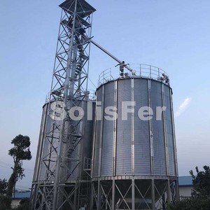 Silo boulonné en acier de 500 tonnes avec fond trémie pour le stockage des aliments et des céréales, certifié ISO, du fournisseur chinois SolisFer - Product Image 2