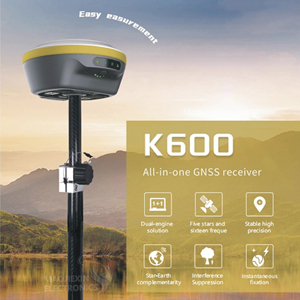 เครื่องรับสัญญาณสำรวจภูมิประเทศ GNSS RTK รองรับดาวเทียมทุกประเภท DGPS K600 สำหรับงานสำรวจภูมิประเทศ โครงการก่อสร้าง การเกษตร GNSS RTK - Product Image 4