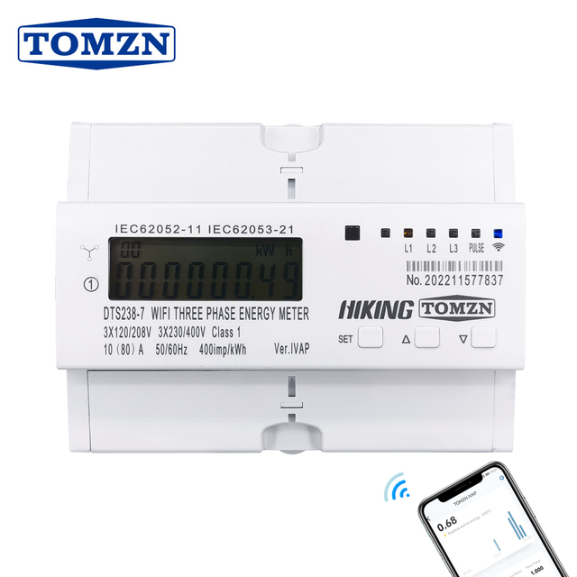3 phase 80A TOMZN Tuya WIFI Smart Bidirectional Energy Meter timer Power Consumption Monitor kWh Meter Wattmeter SMARTLIFE