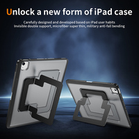 Geri metal katlanmış stand ile TPU tampon ve plastik combo defender kapak iPad kılıfı hava 13 2024 M2