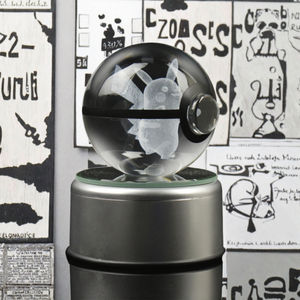3D Lazerle İşlenmiş Kristal Hayvan Eğitmeni Poke Topu ve Bulbasaur Aksiyon Figürleri - Product Image 2