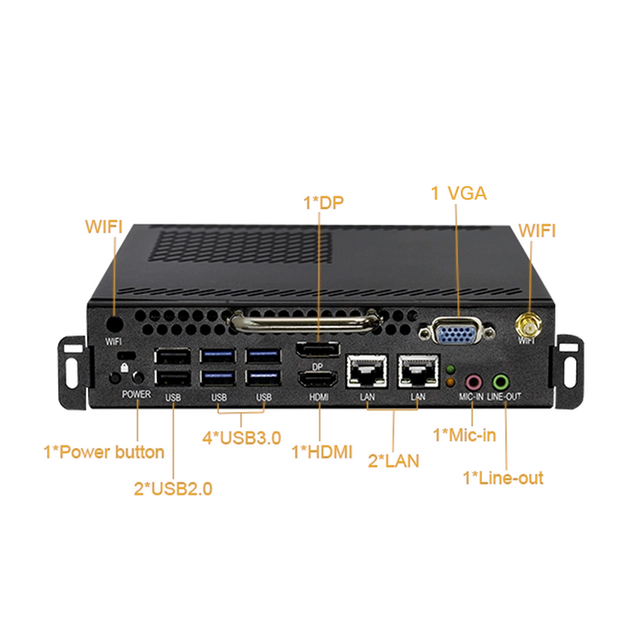 Hot Sale I3/I5/I7 CPU OPS Mini PC 4GB RAM and 128GB SSD+HDD Industrial Embedded Computer for Smart Interactive Displays in Stock