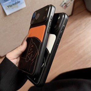 Luxury PU Leather Horse Card Holder Mobile Phone case for <b>IPhone</b> 17 16 15 <b>Pro</b> <b>Max</b> PU Texture <b>Camera</b> protection Hard Cover Back - Product Image 5