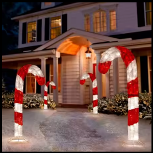 Guirlande lumineuse décorative de Noël, motif canne à sucre LED, pour Noël et le Nouvel An - Product Image 2