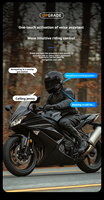 Casque de moto supra-auriculaire 6.0 avec réduction de bruit ENC, autonomie de 25h, nouvel interphone multi-personnes, étanche IPX5, double connexion