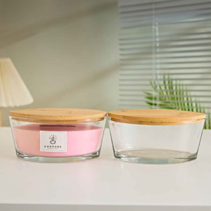 Pot à <span class=keywords><strong>bougie</strong></span> <span class=keywords><strong>en</strong></span> verre transparent <span class=keywords><strong>en</strong></span> forme de bateau de 27oz couvercle <span class=keywords><strong>en</strong></span> métal unique grand récipient à mèche <span class=keywords><strong>en</strong></span> <span class=keywords><strong>bois</strong></span> ovale faisant des bougies de Noël <span class=keywords><strong>en</strong></span> verre élégant - Product Image 6